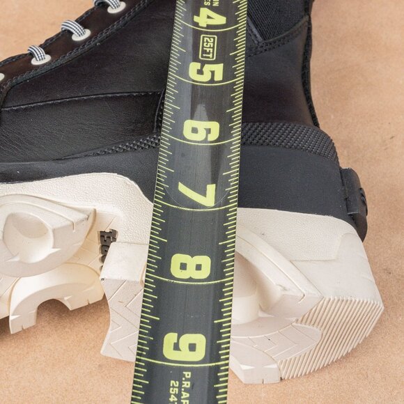 Sorel Women Brex Waterproof True Black Leather Platform Chelsea Boots sz 9 - Picture 7 of 8